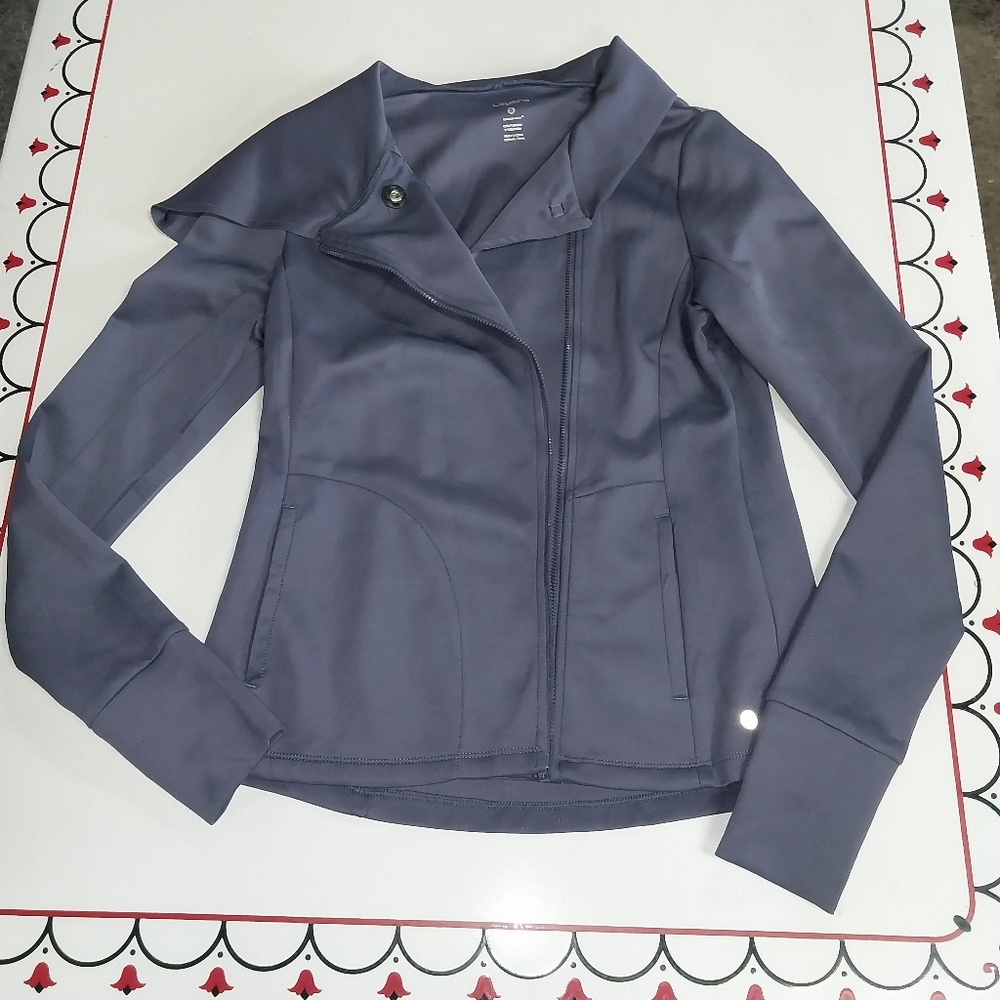 Layer 8 Blue Bomber Jacket with Sporty Design